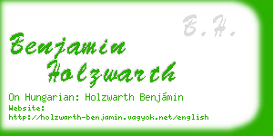 benjamin holzwarth business card